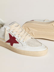 Women's Ball Star LTD with red leather star and pink glitter heel tab