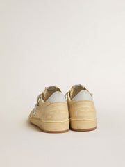 Women's Ball Star LTD in cream-colored leather with light gray leather star and heel tab