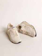 Women's Running Sole in nappa with suede star and gold heel tab