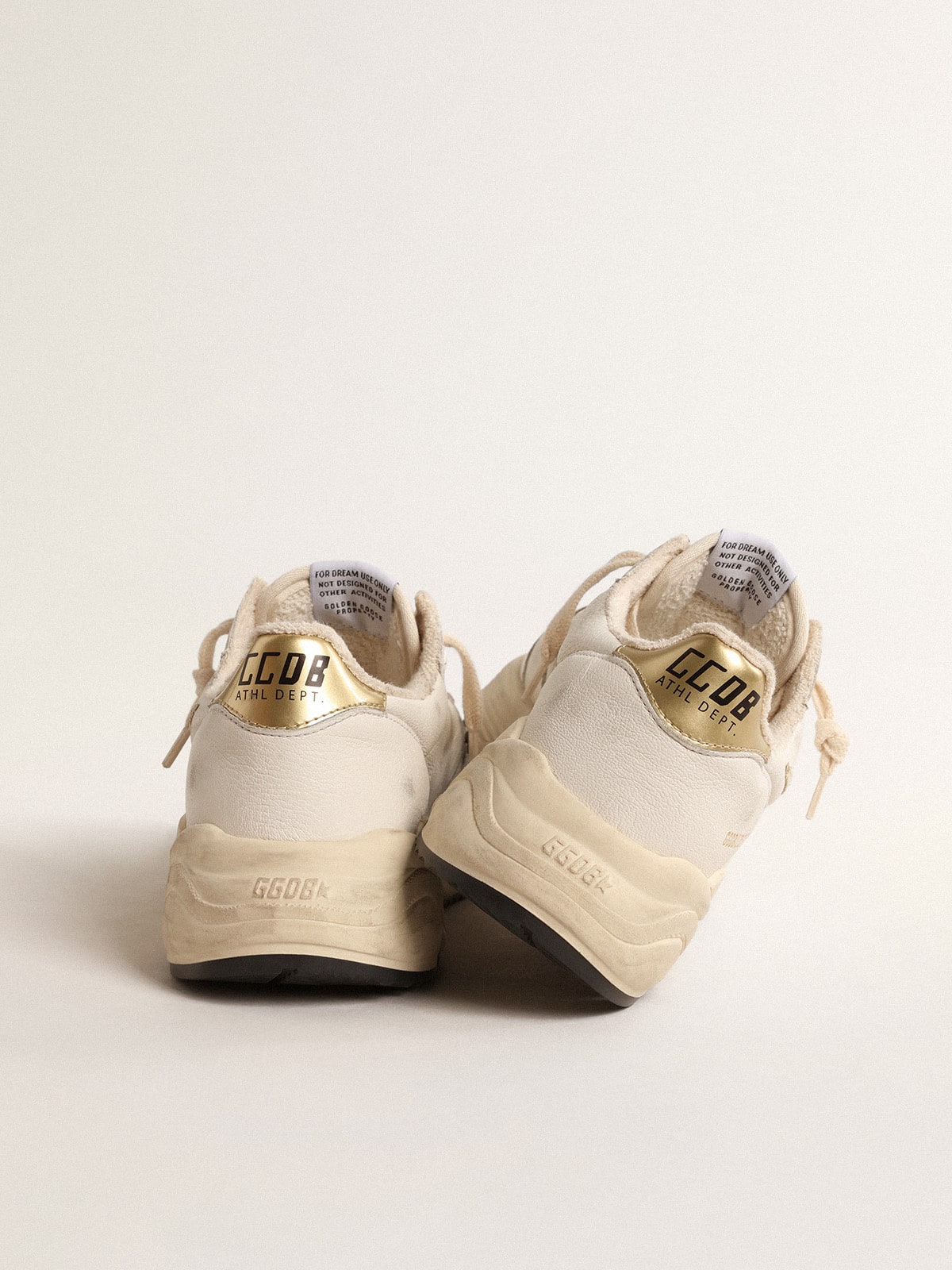 Women's Running Sole in nappa with suede star and gold heel tab