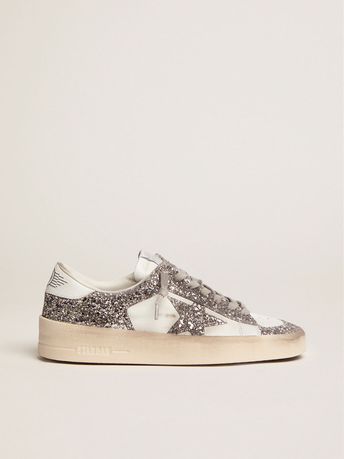 Women’s Stardan sneakers with silver glitter Golden Goose