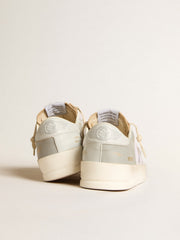 Stardan in gray nappa leather and white mesh with gray leather star