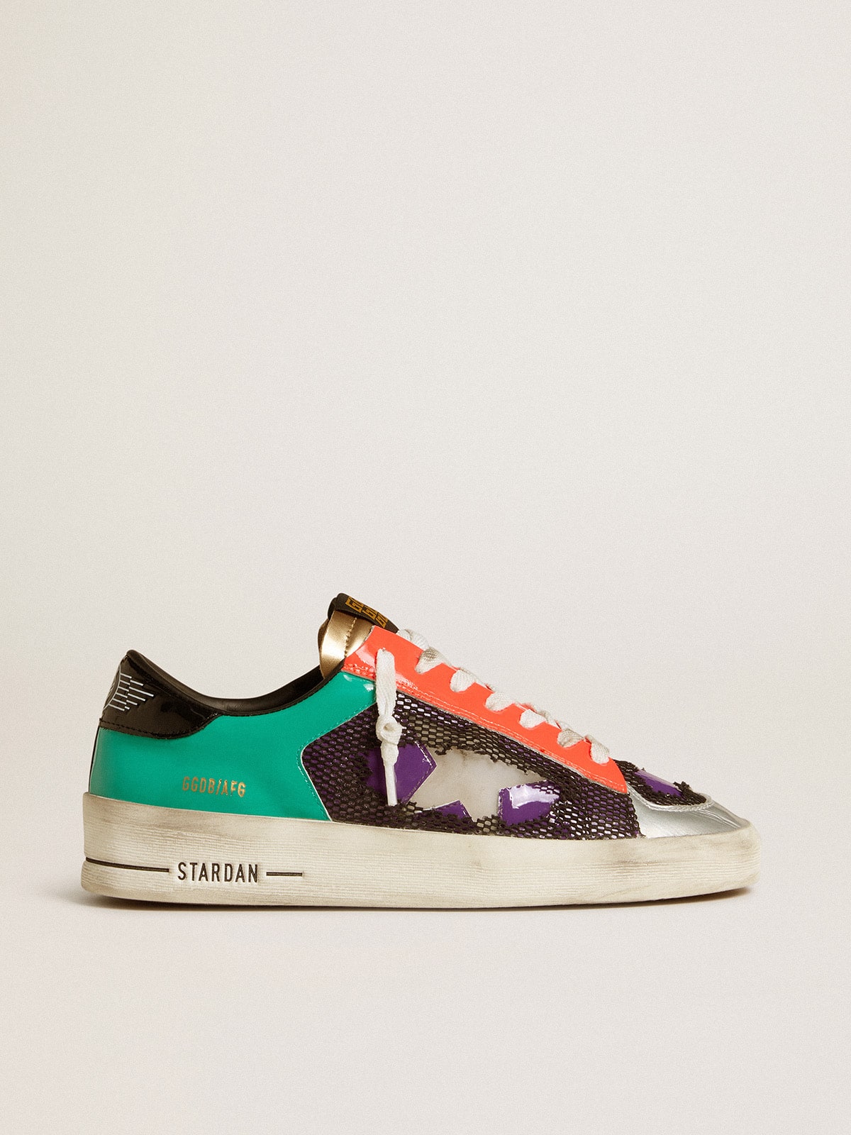 Women's Stardan LAB in patent leather and mesh with rubber star
