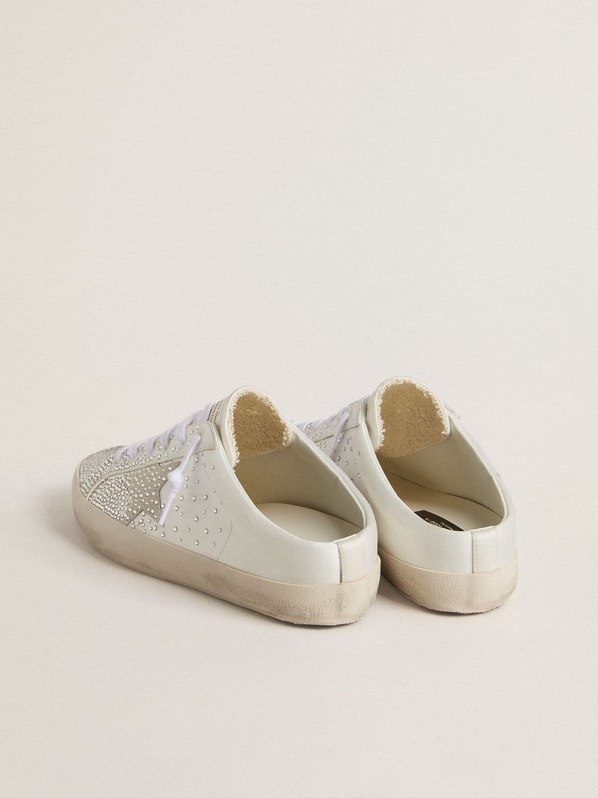 Women’s Super-Star Sabot LTD with gray suede star and Swarovski crystals