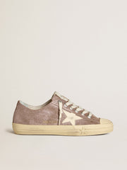Women's V-Star in light brown metallic suede with cream leather star