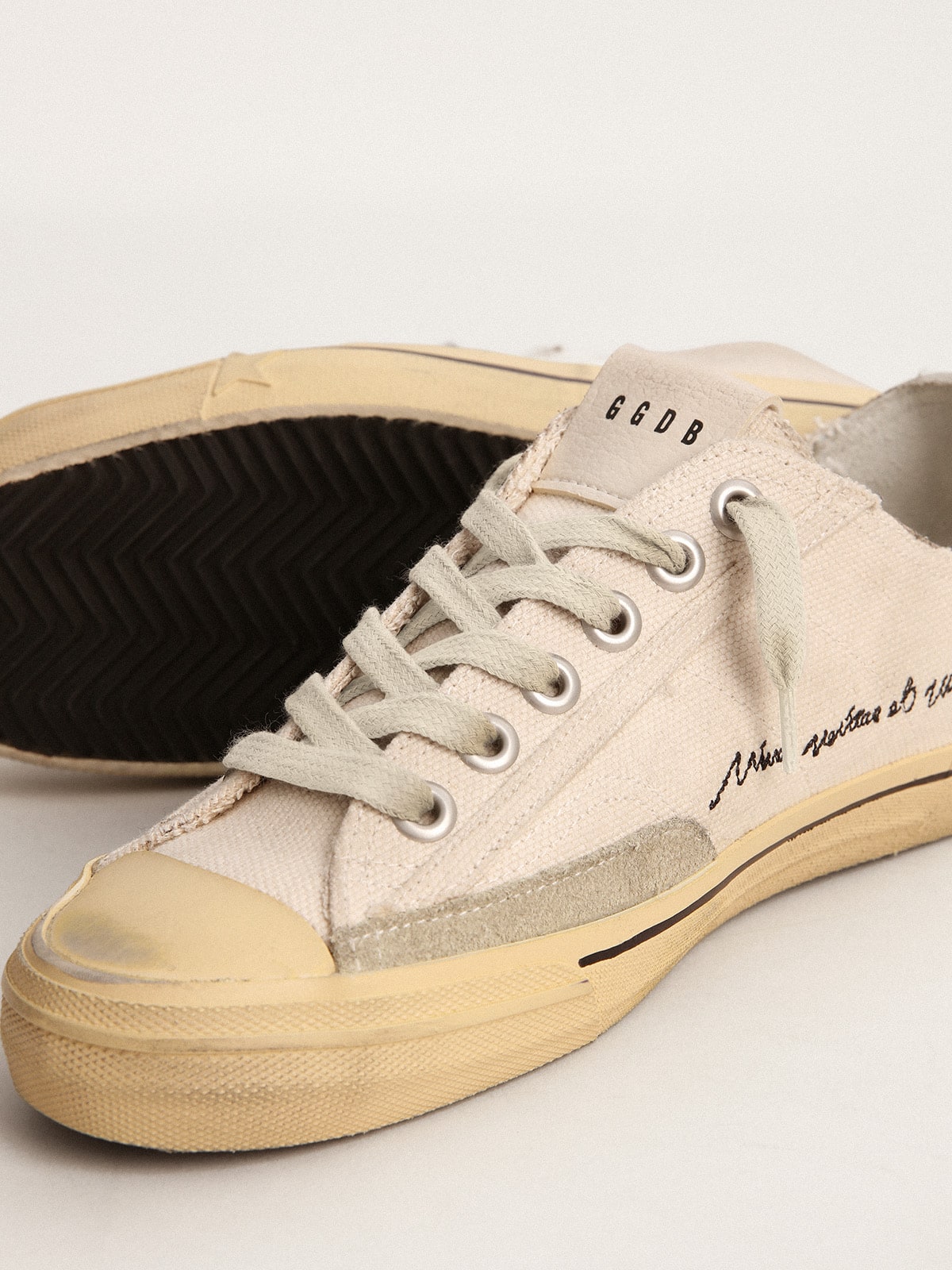 Women's V-Star with black suede star and embroidered lettering