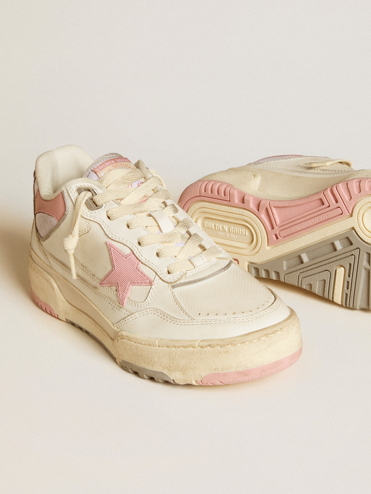 Women’s Forty2 with pink star and white leather heel tab