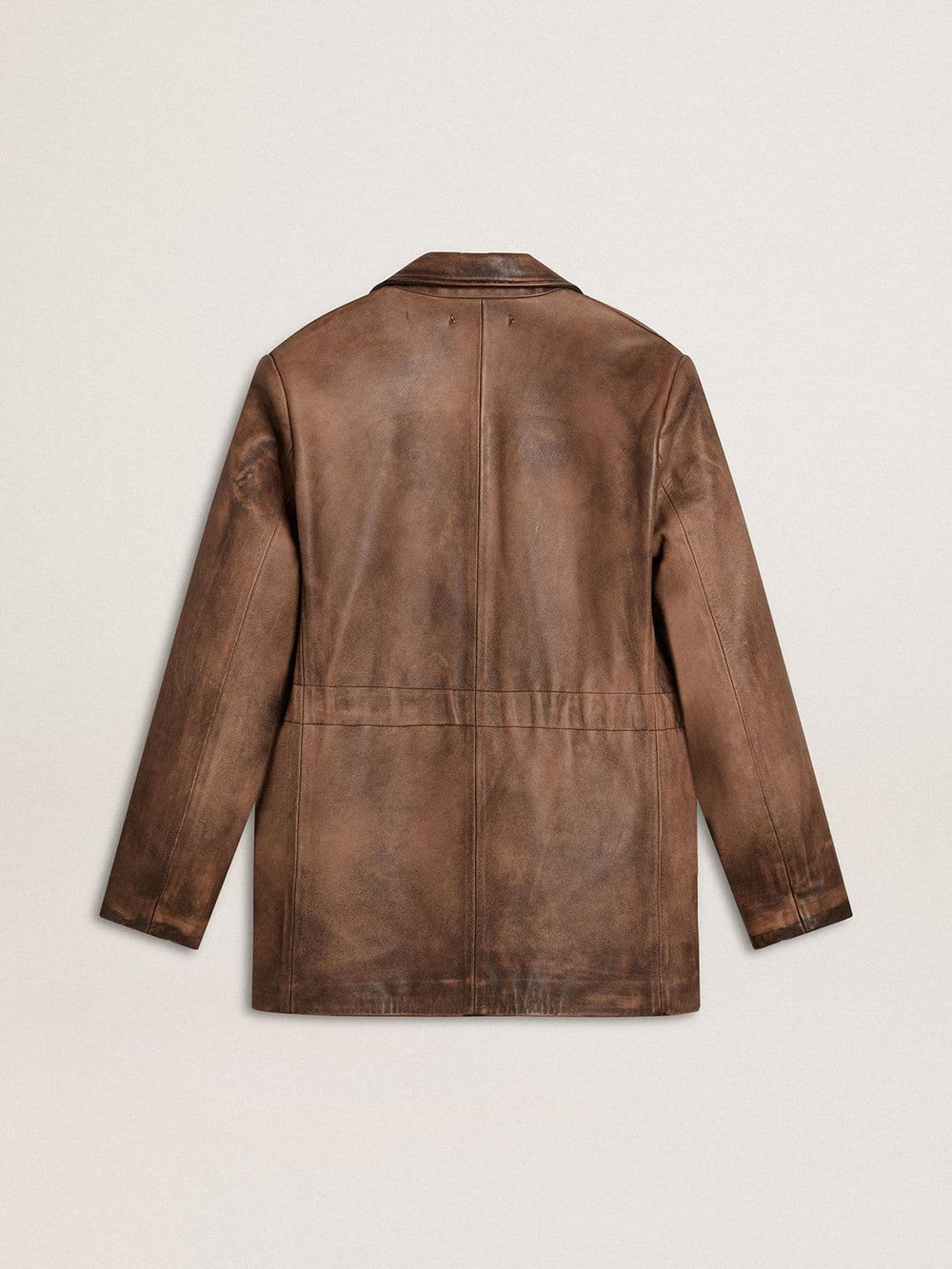 Women's brown leather jacket