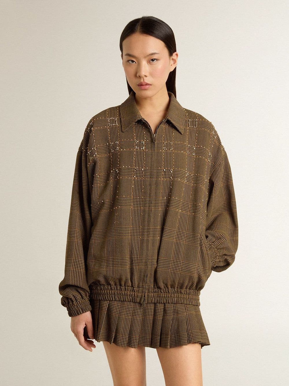 Women's wool bomber jacket