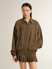 Women's wool bomber jacket