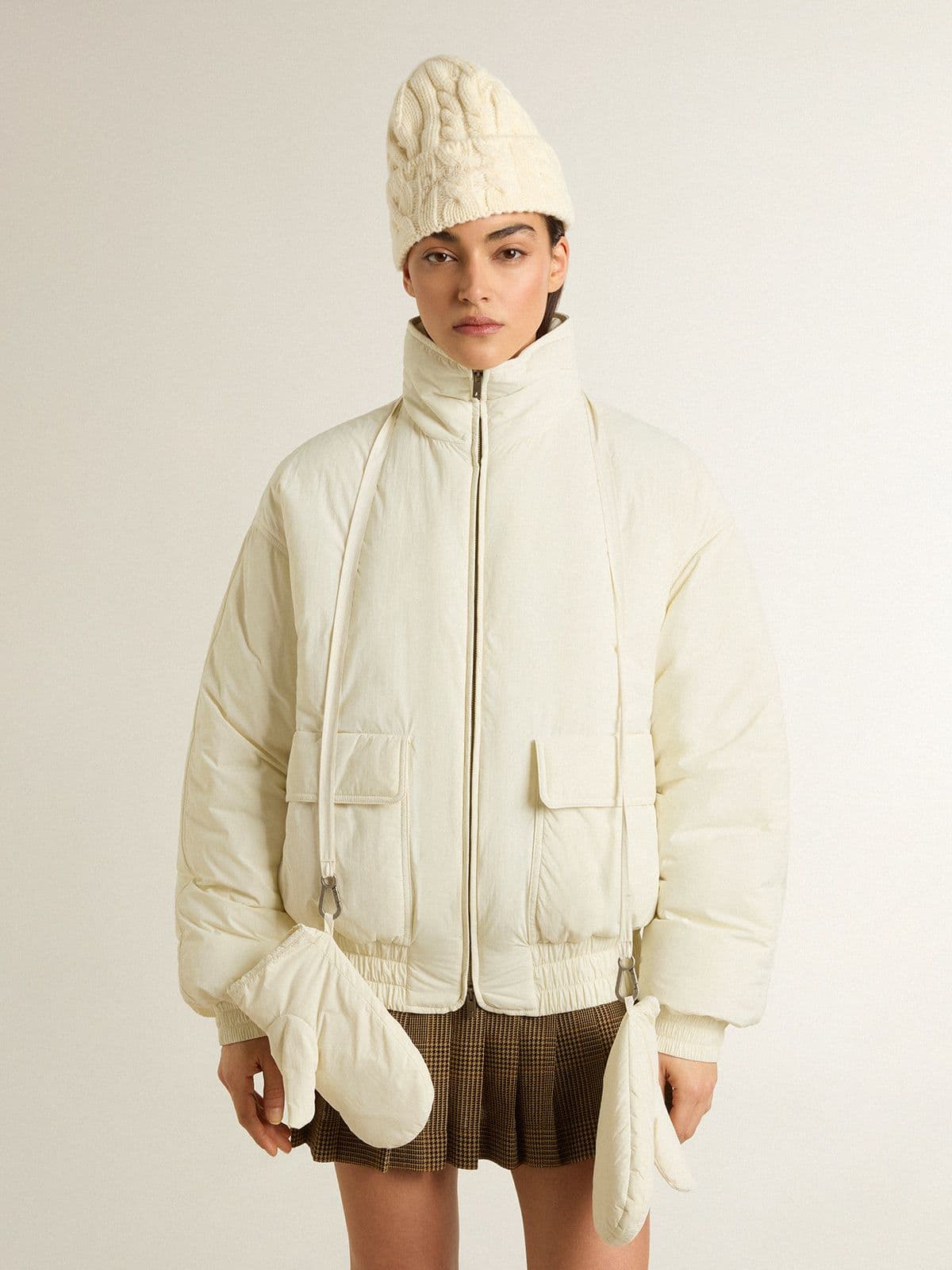 Women’s cream padded jacket