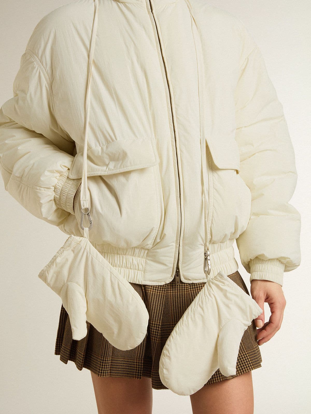 Women’s cream padded jacket