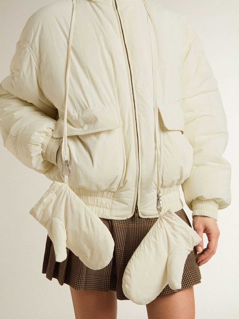 Women’s cream padded jacket
