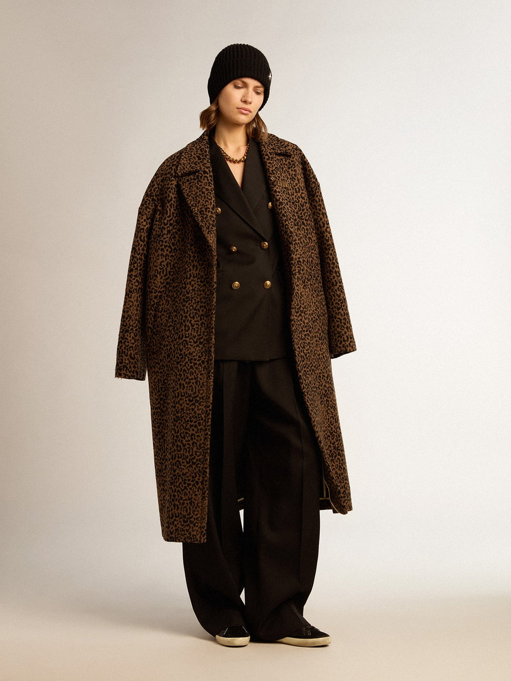 Women’s wool cocoon coat Golden Goose