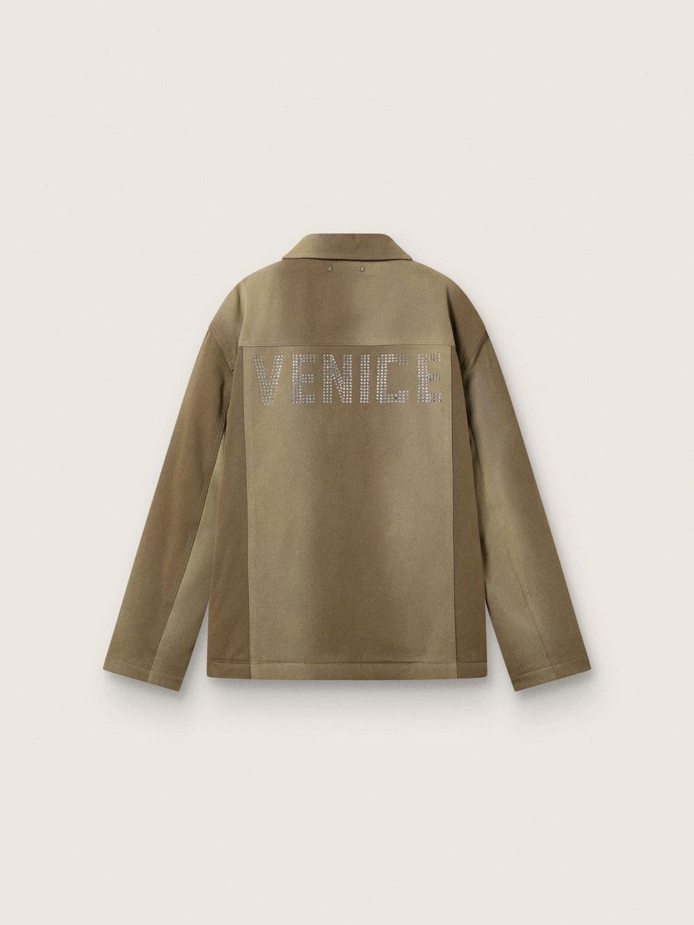 Unisex padded jacket in shades of khaki