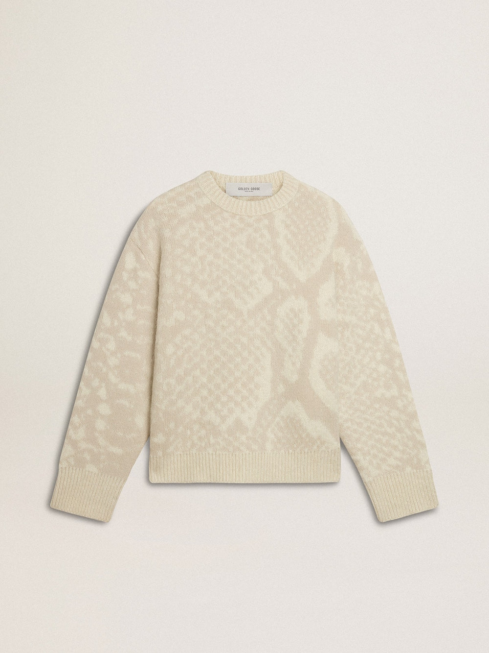 Women’s beige CNY sweater with patterns