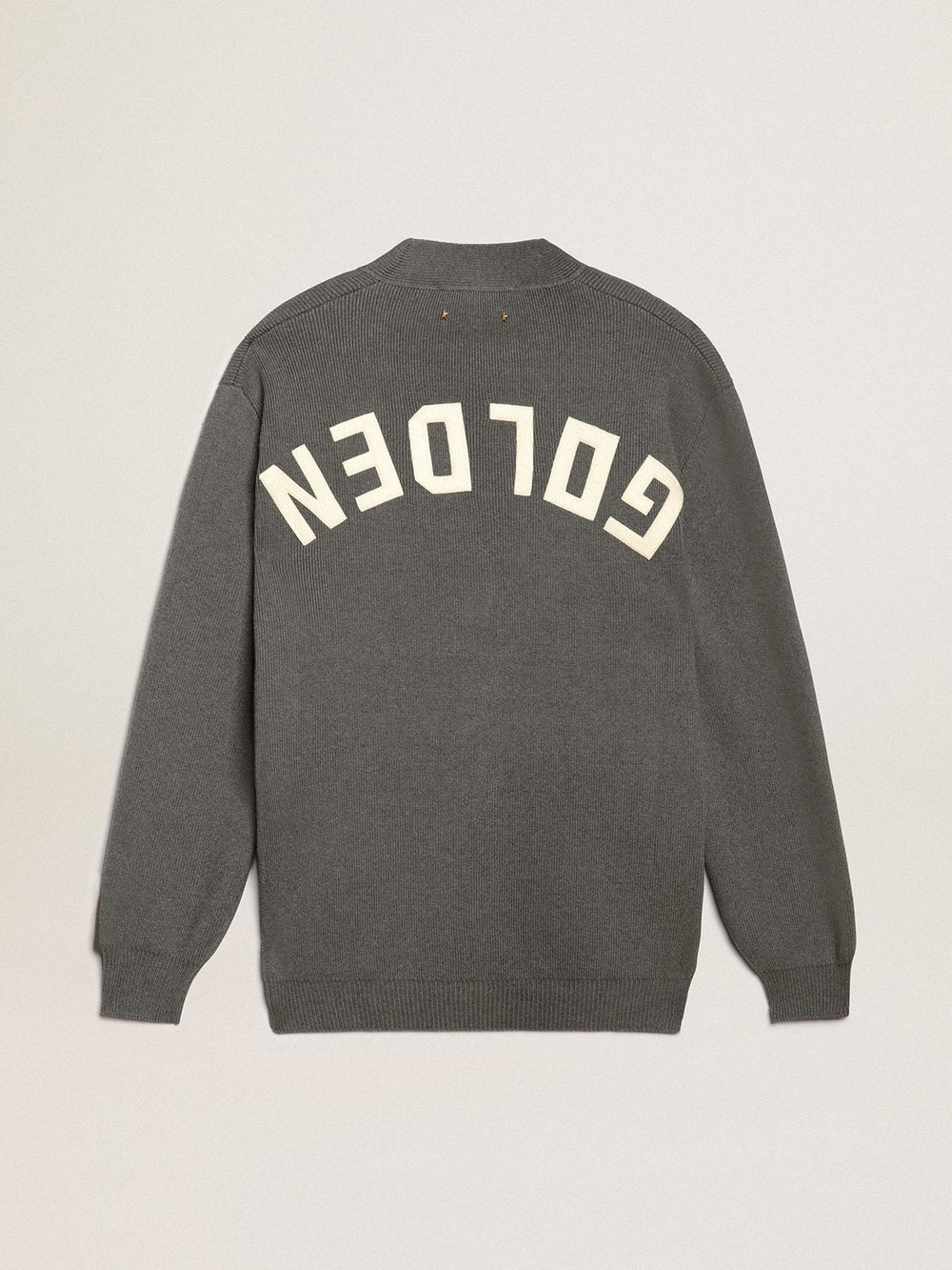 Women's grey cotton cardigan with buttons Golden Goose