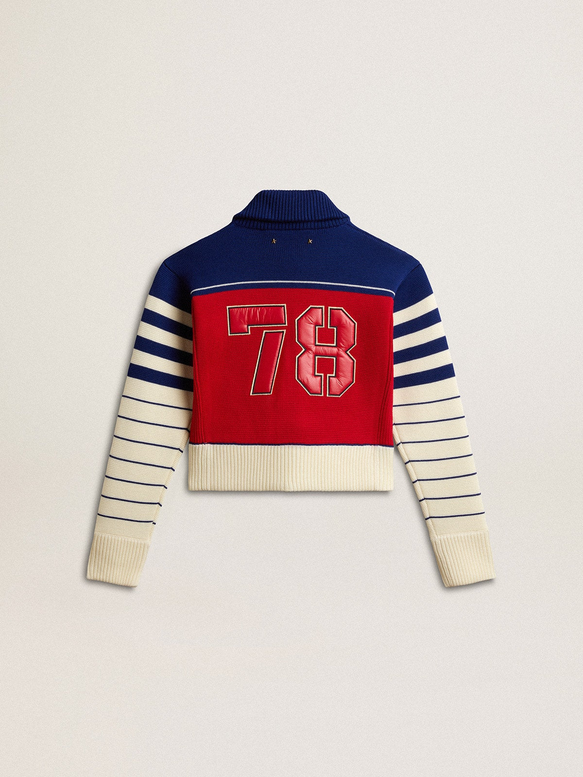 Women’s multicolor striped wool cropped sweatshirt