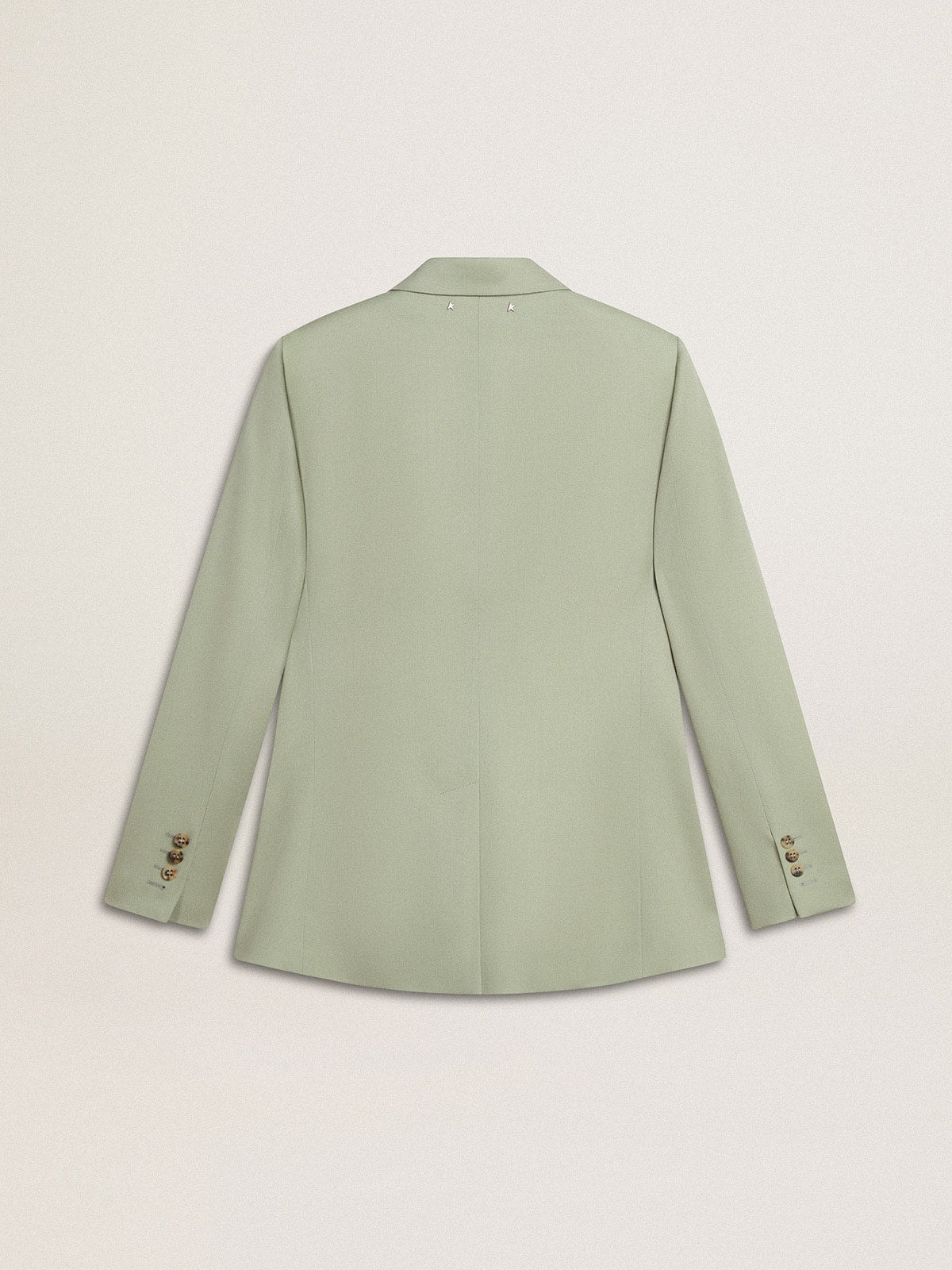 Women's blazer jacket in sage-green wool