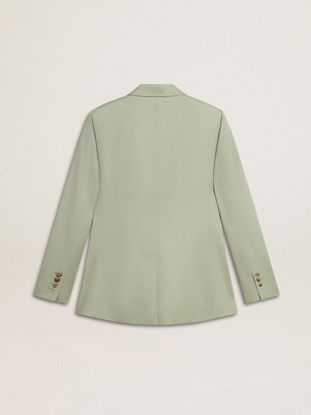 Women's blazer jacket in sage-green wool