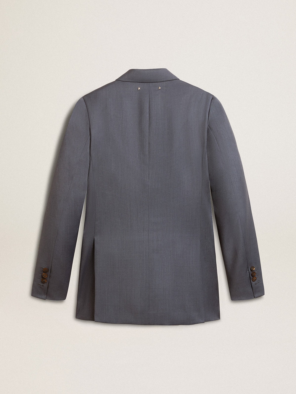 Women's double-breasted blazer in baby blue