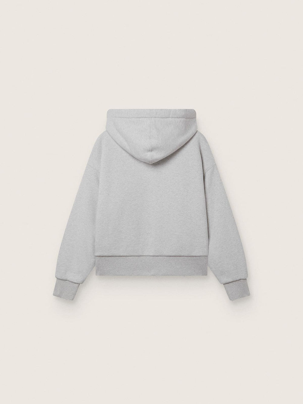 Star unisex hooded sweatshirt in gray melange cotton