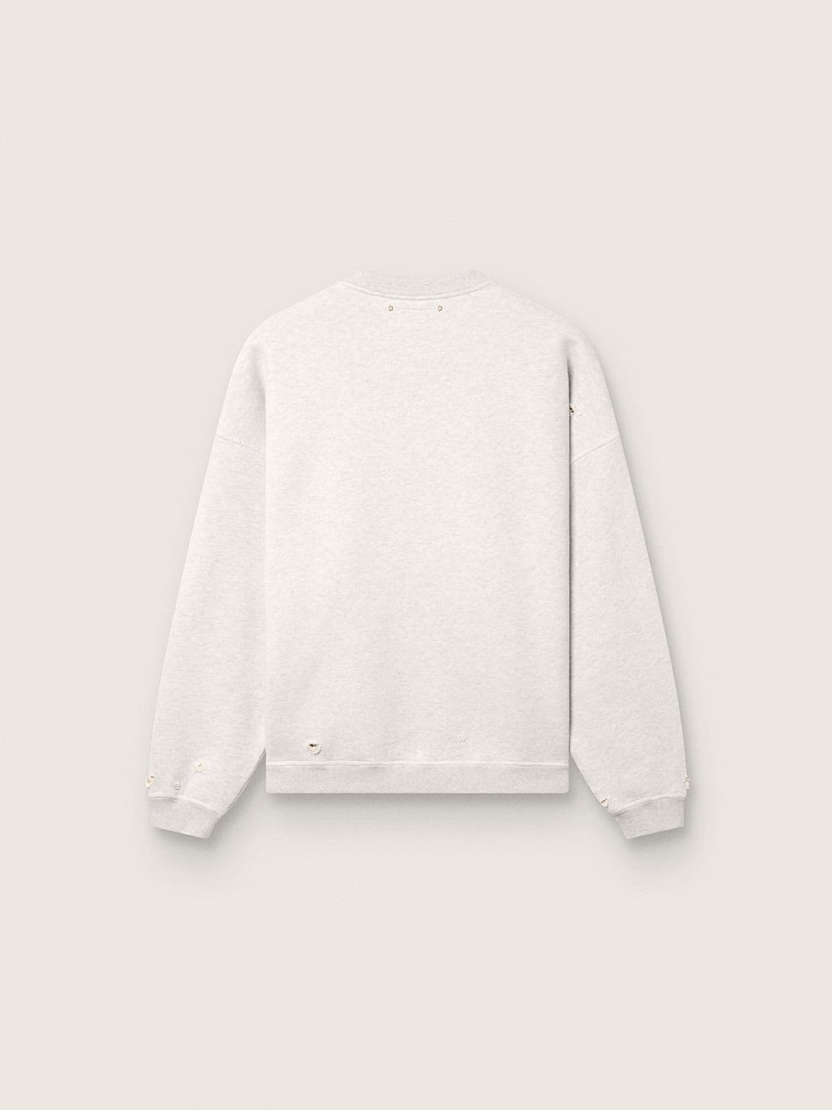 Star unisex sweatshirt in gray melange cotton with 'Star' embroidery