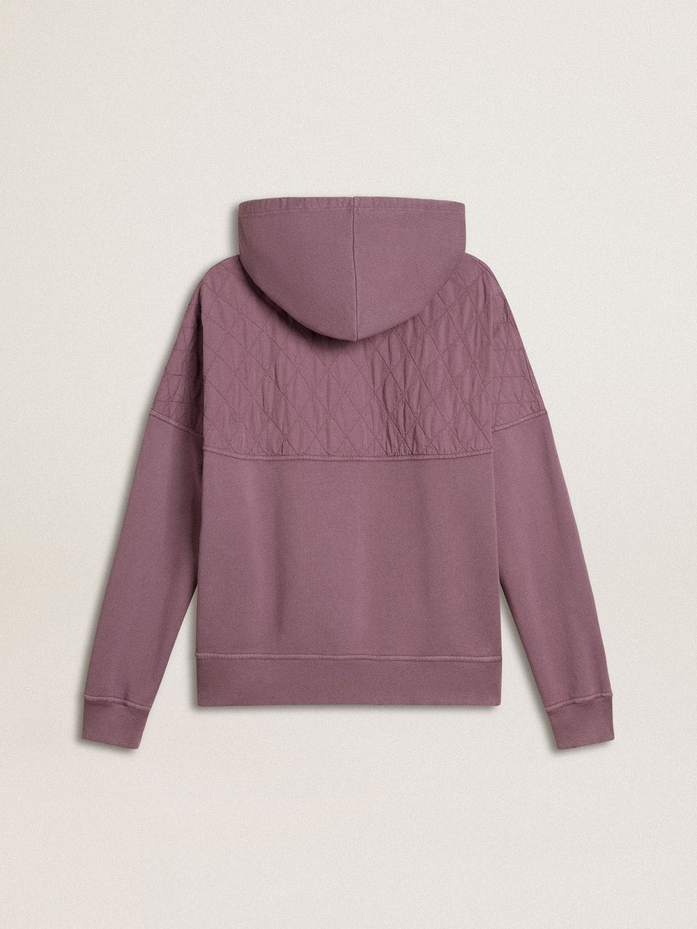 Unisex mauve cotton sweatshirt with print on the front