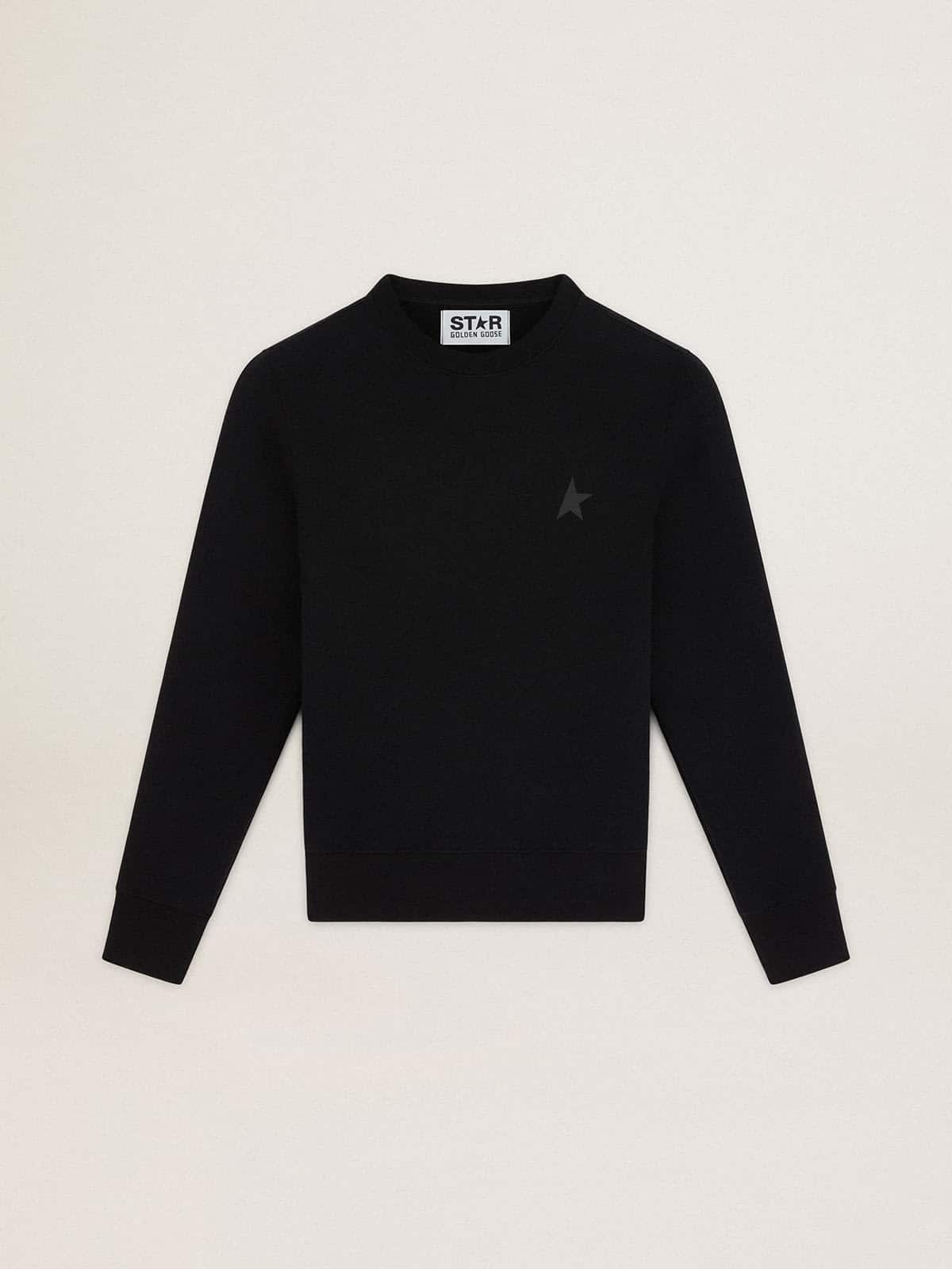 Black Athena Star Collection sweatshirt with tone-on-tone star on the front