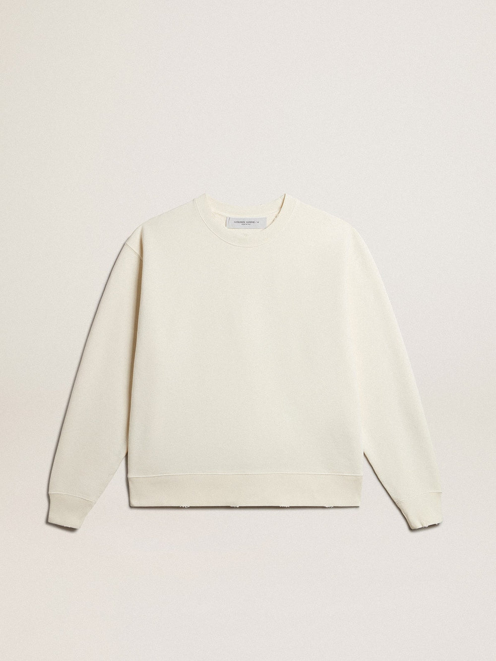 Sweatshirt in aged white with reverse logo on the back - Jersey Capsule