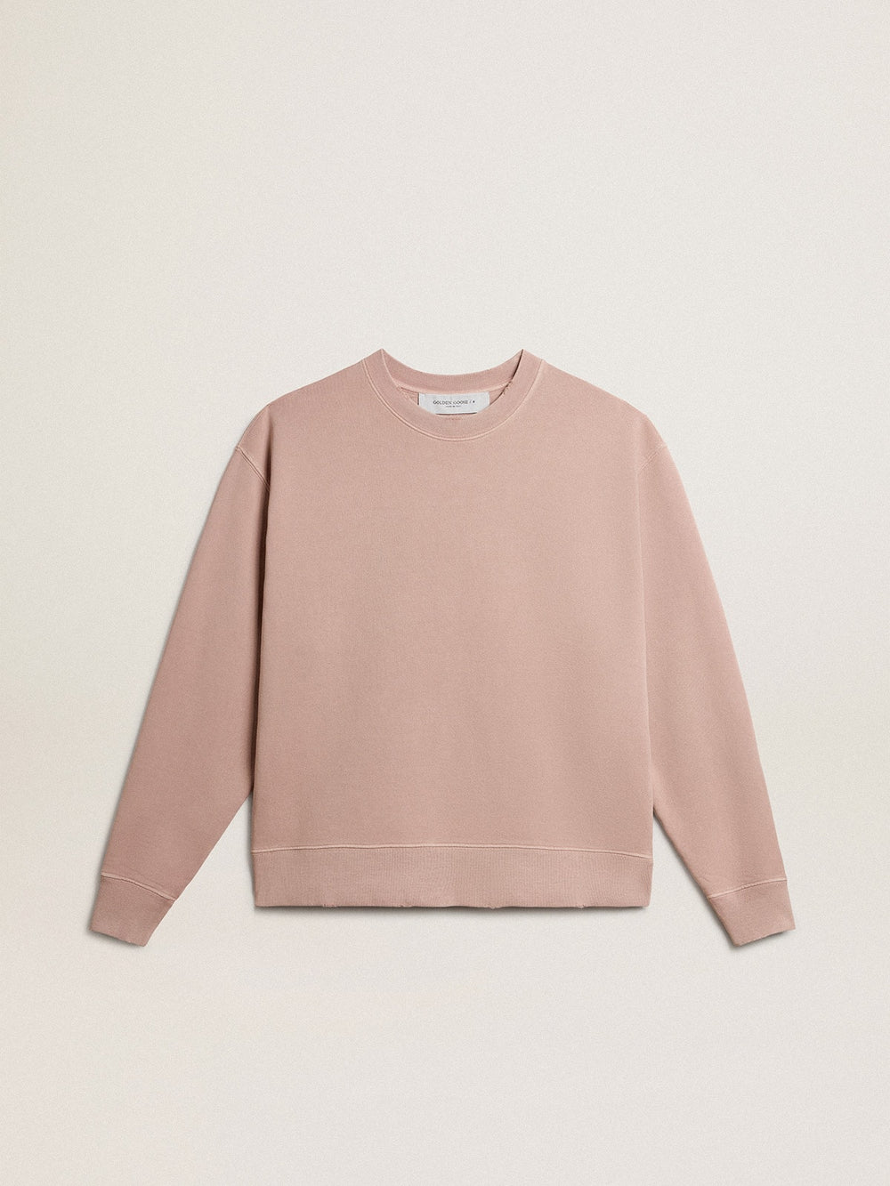 Powder-pink sweatshirt with reverse logo on the back - Jersey Capsule
