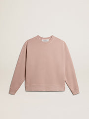 Powder-pink sweatshirt with reverse logo on the back - Jersey Capsule