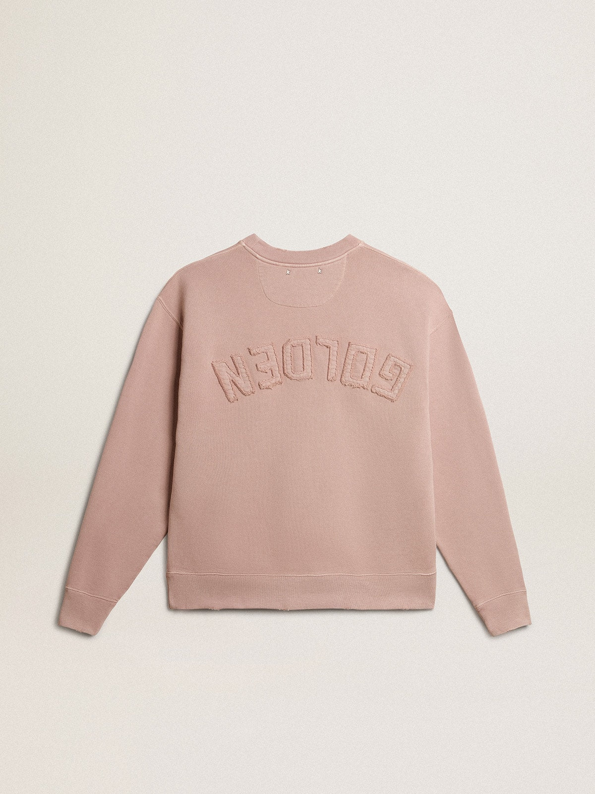 Powder-pink sweatshirt with reverse logo on the back - Jersey Capsule