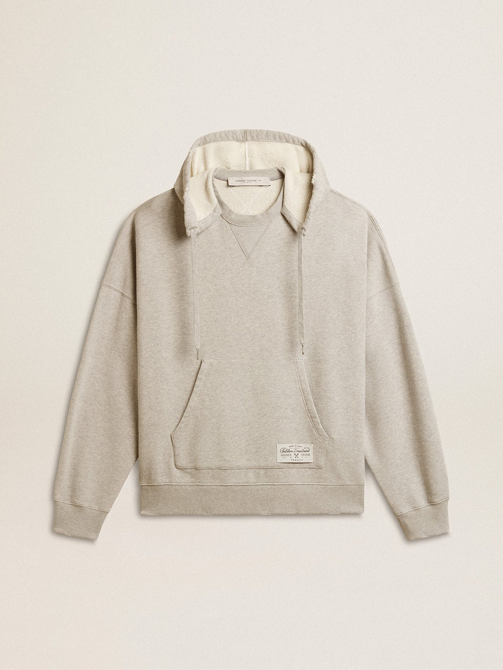 Unisex cotton hooded sweatshirt with print on the back