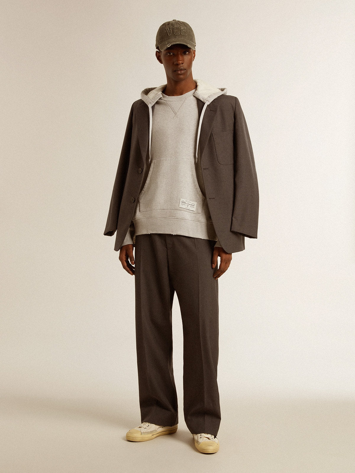 Unisex cotton hooded sweatshirt with print on the back