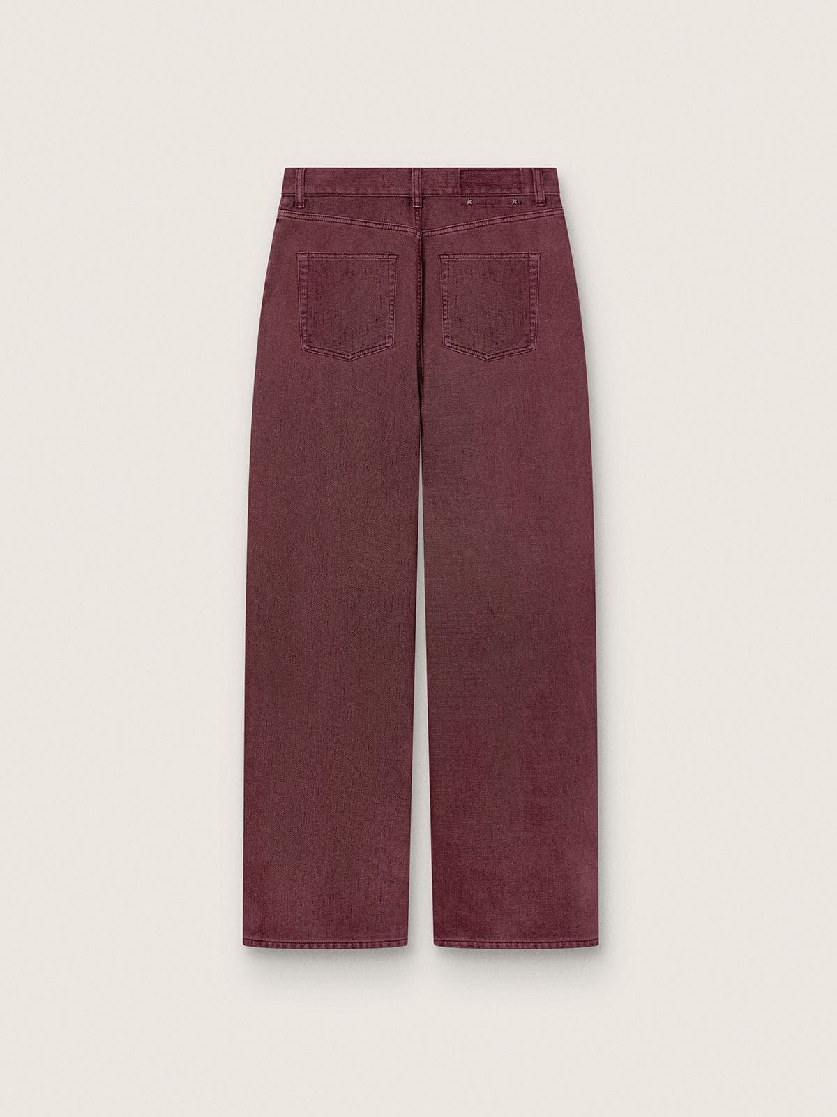 Women's jeans in burgundy denim