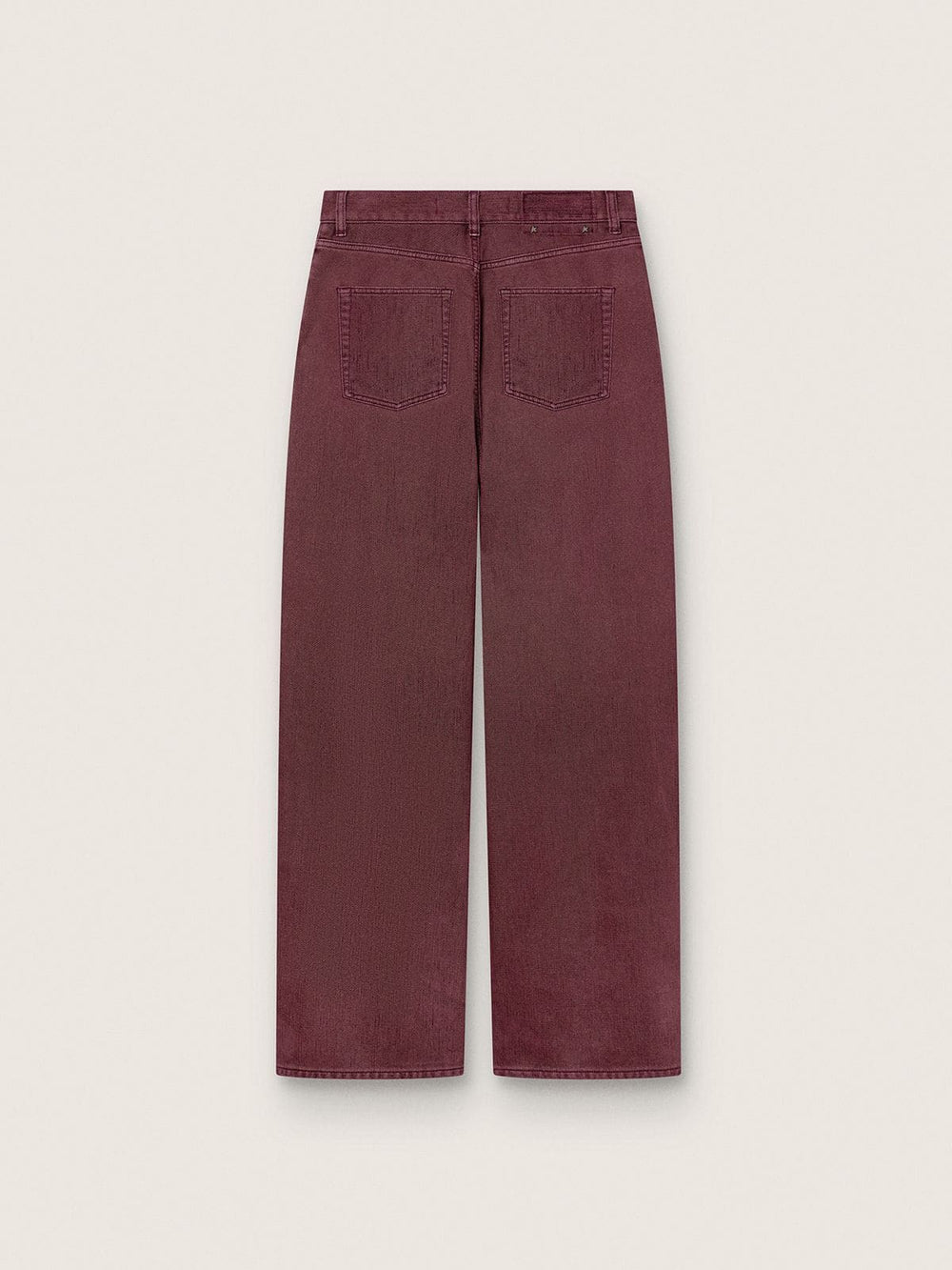 Women's jeans in burgundy denim