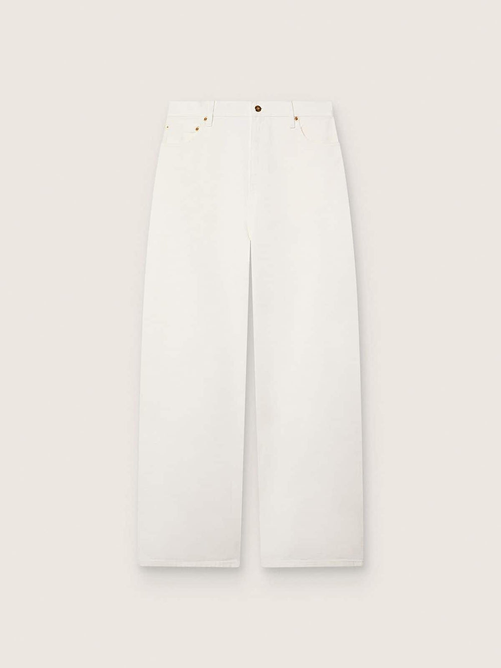 Golden women’s boyfriend jeans in optical white bull denim