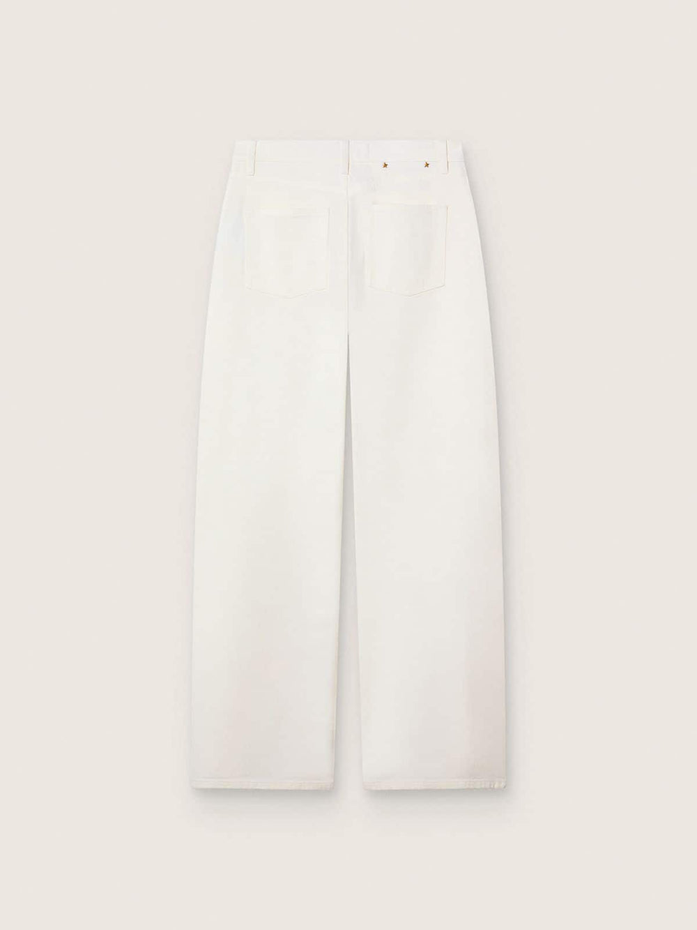 Golden women’s boyfriend jeans in optical white bull denim