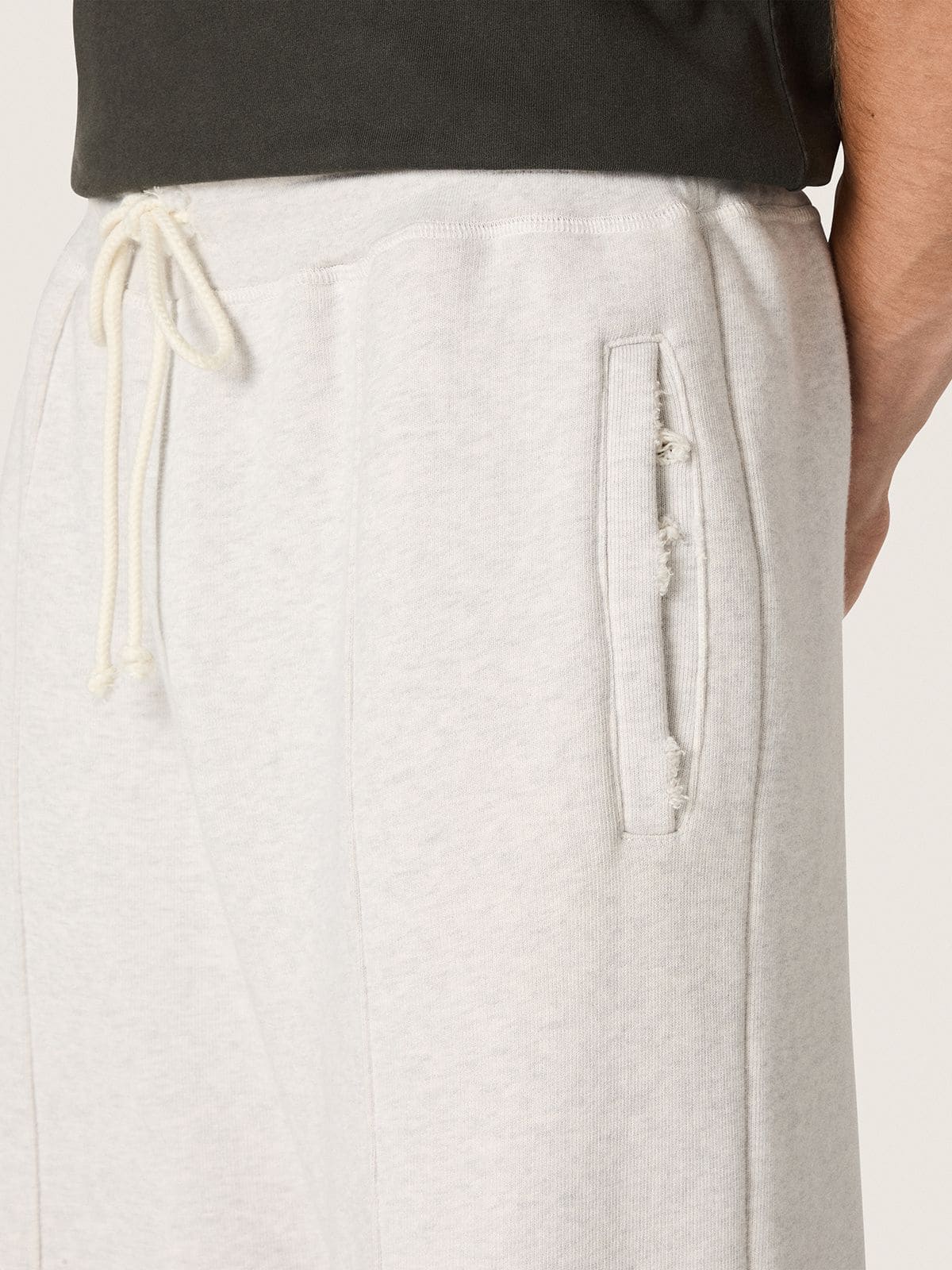 Star unisex sweatpants in gray melange fleece