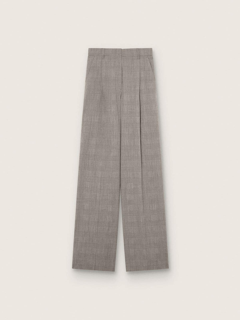Women’s oversized pants in gray Prince of Wales check