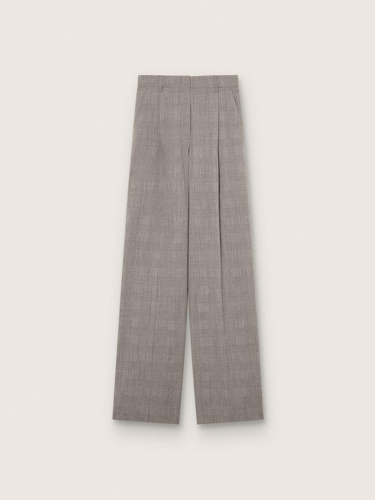 Women’s oversized pants in gray Prince of Wales check