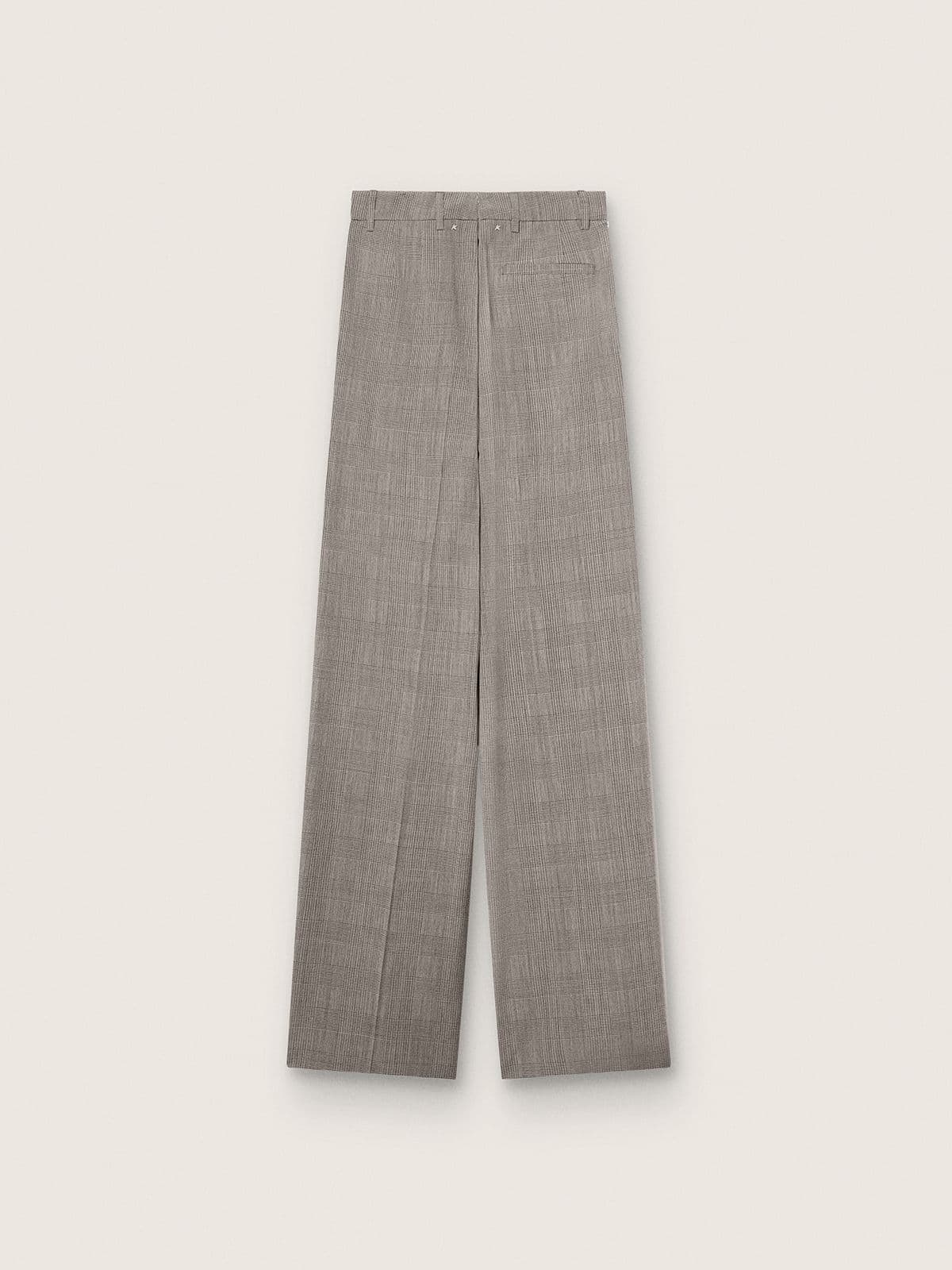 Women’s oversized pants in gray Prince of Wales check