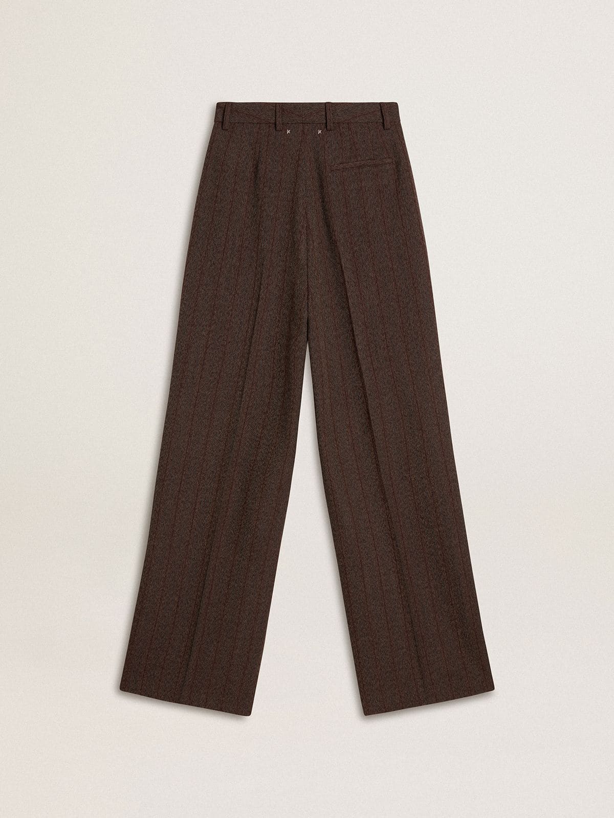 Women's brown virgin wool pants