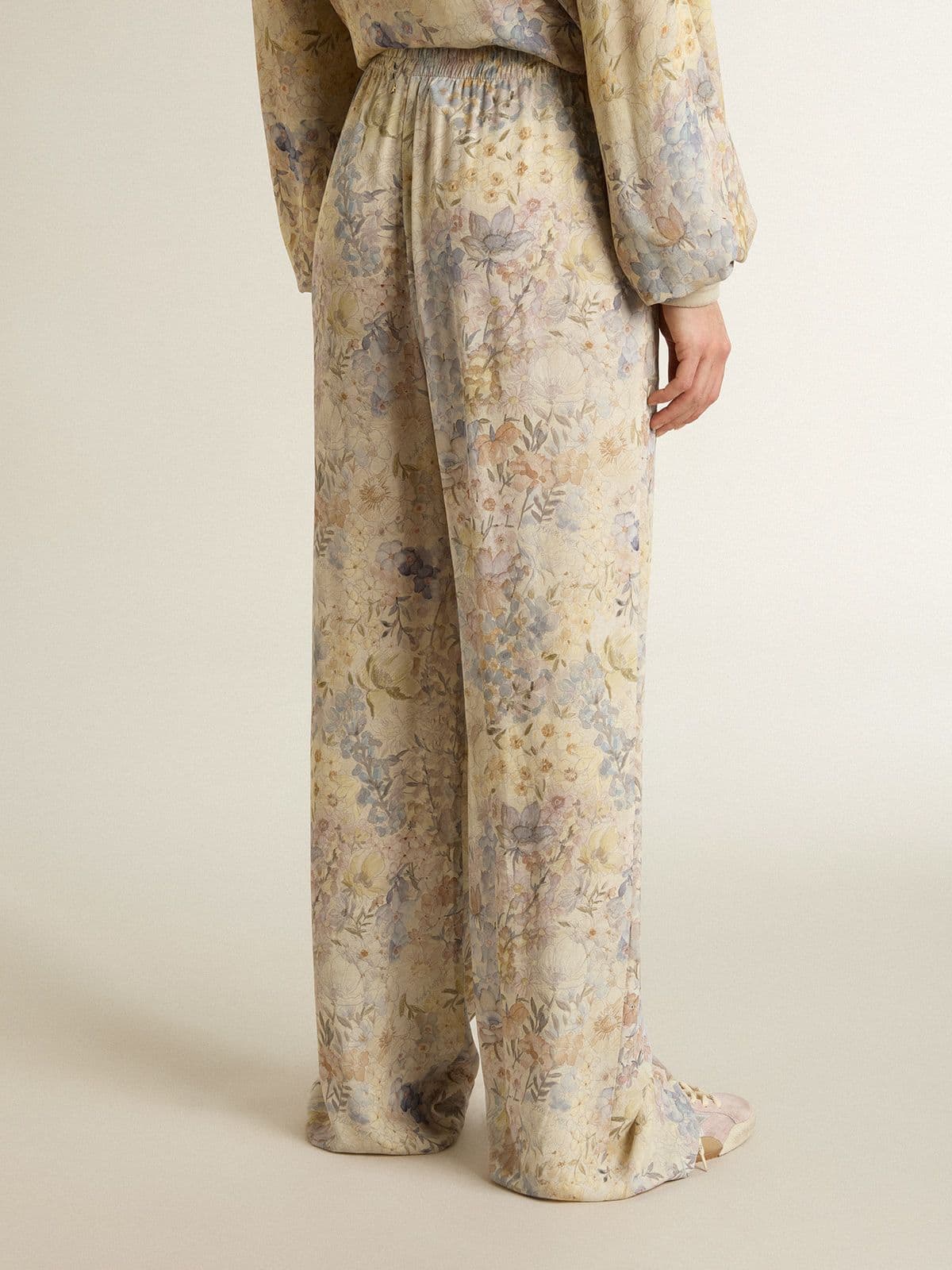 Women's multicolor joggers with floral print