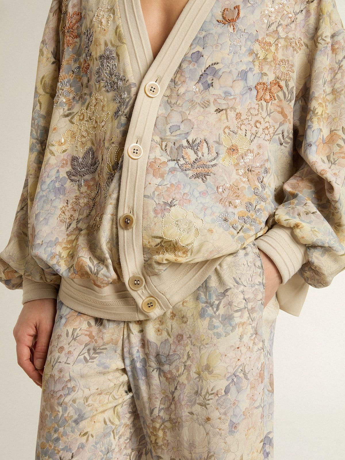 Women's multicolor joggers with floral print