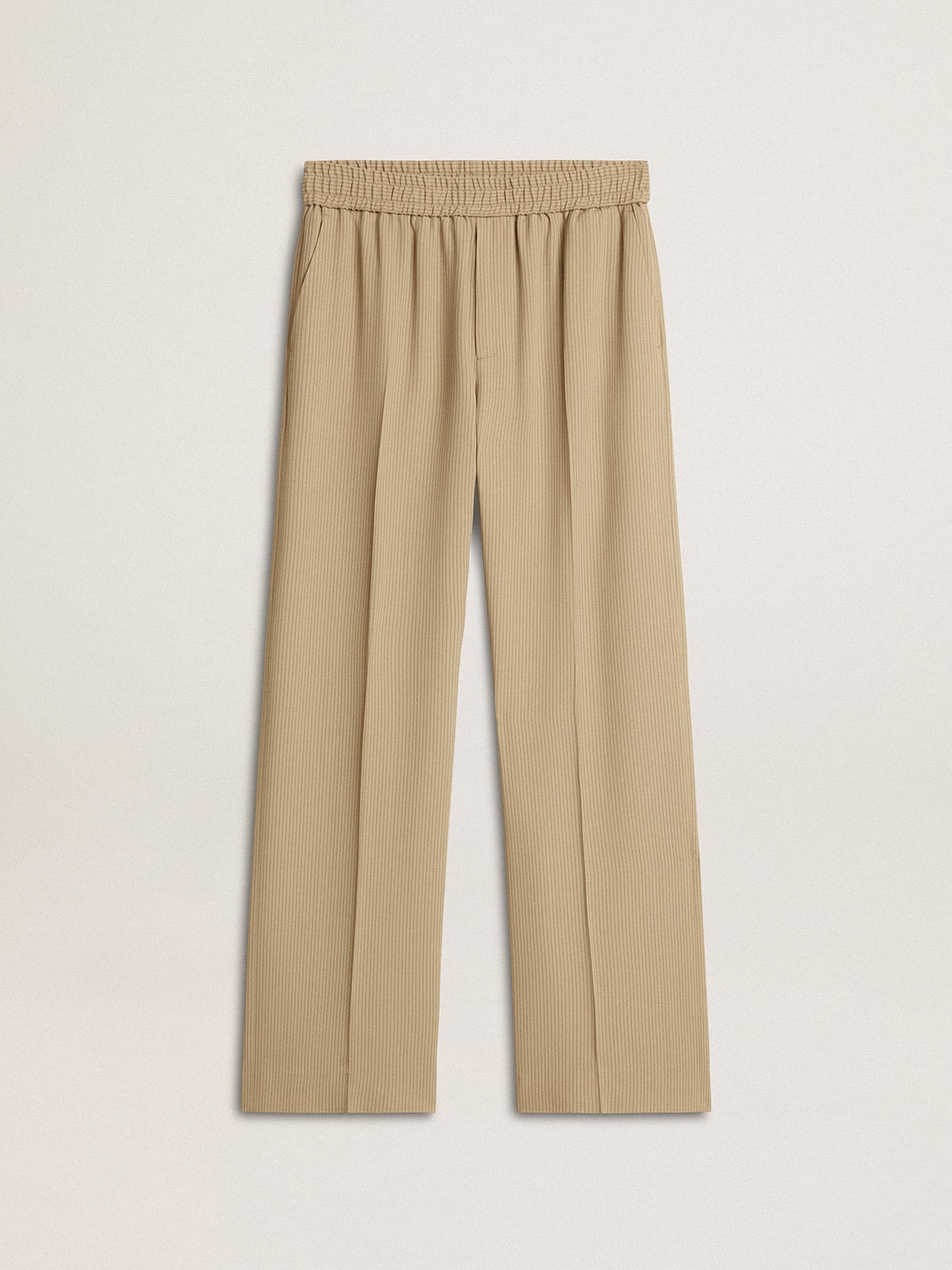Women's travertine-colored joggers