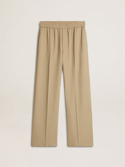 Women's travertine-colored joggers