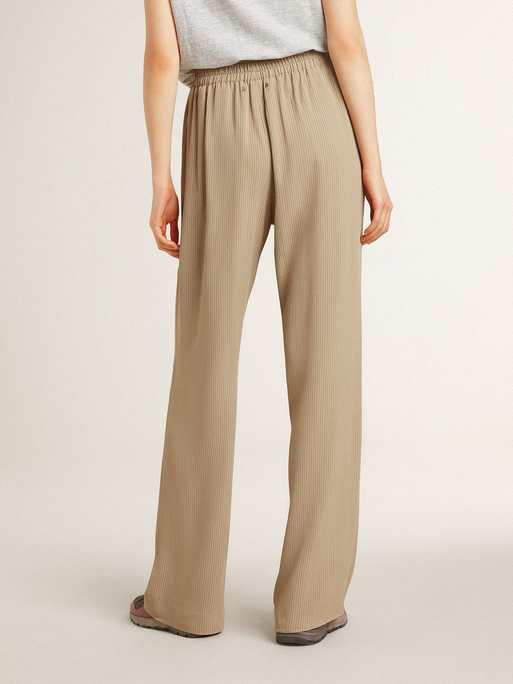 Women's travertine-colored joggers