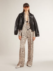 Women's joggers with floral print